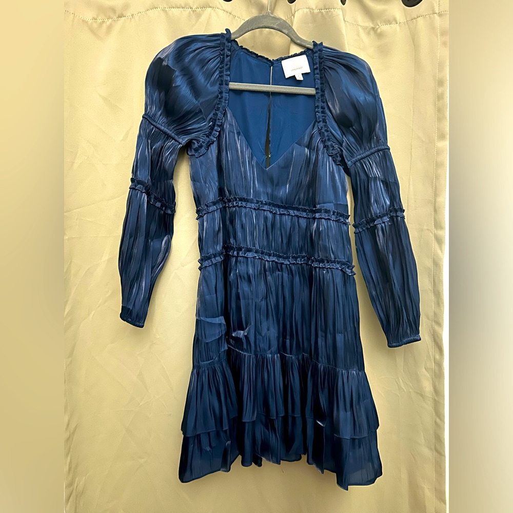 Cinq a Sept Silky blue mini dress